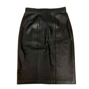 Dana Brooks Leather Pencil Skirt (6)